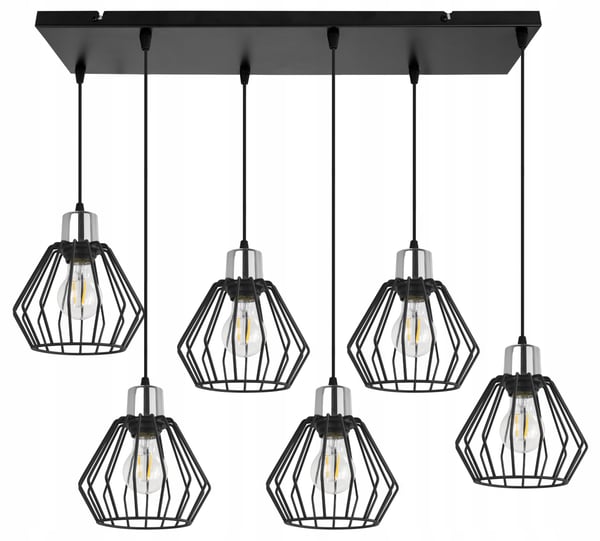 Hængelampe, loftslysekrone, trådskærm, LED