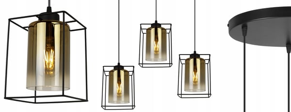 MODERNE ELEGANT HÆNGELAMPE MED GLASSKÆRM
