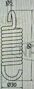 FJEDER TIL NHS GYNG 30*95*5MM - KROG HUST2822