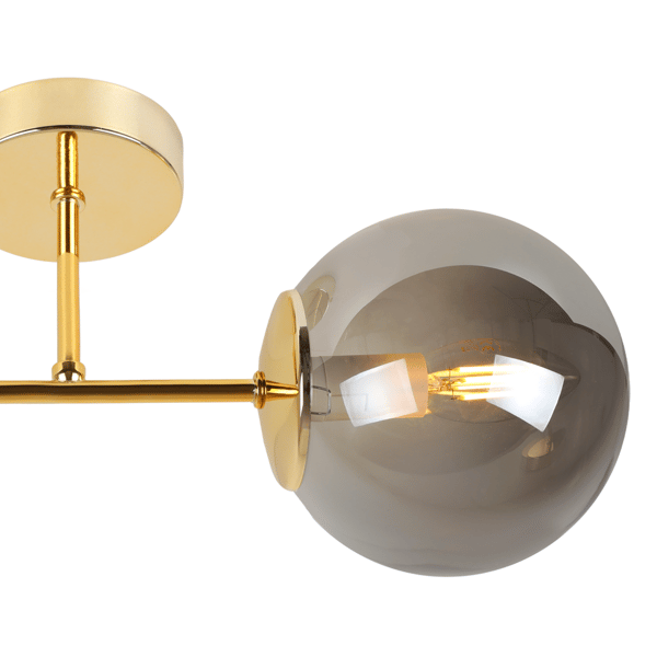 SIENA GULD VÆGLAMPE 1 FLAD GRAFIT LAMPE E14