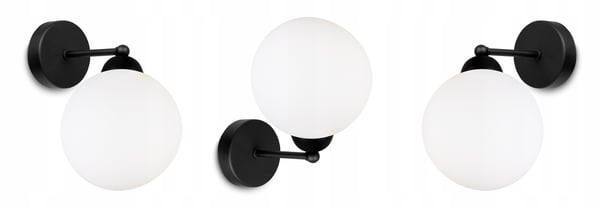 ELEGANT VÆGLAMPE MED LOFTKUGLE HVID LED