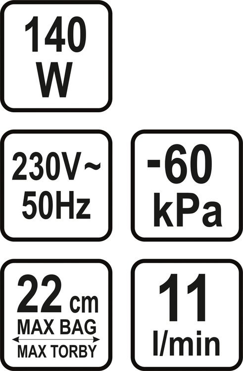 140W VAKUUM FØDEVAREPAKNINGSMASKINE - W-67880