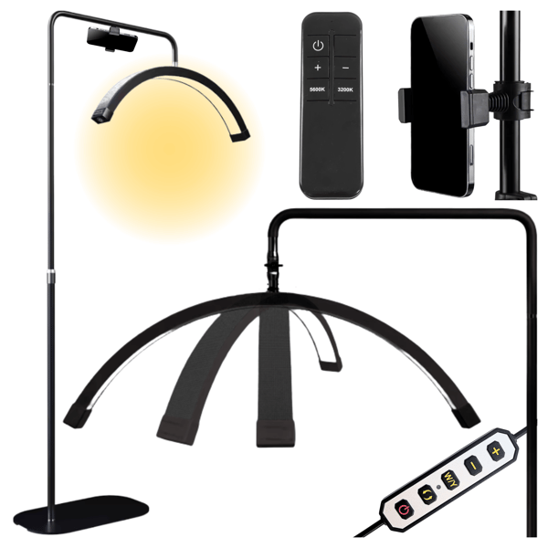 LED kosmetiklampe skyggeløs gulvstående til øjenvipper makeup sløjfe