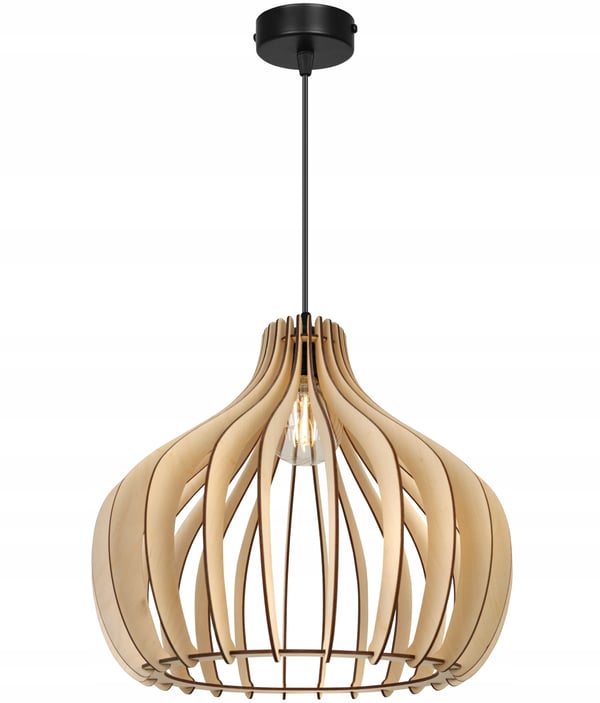MODERN LED-TAKLAMPA I TRÄ