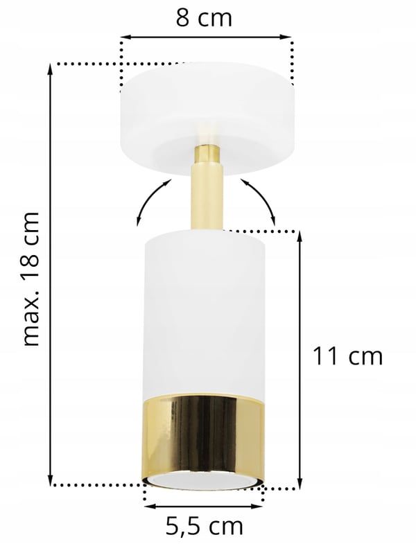 GU10 VÄGGTAKSPOTLIGHT LED