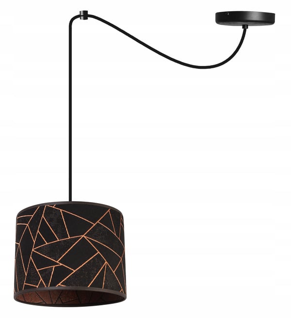 Lofthængende lampe, edderkoppemønster lampeskærm, kobber