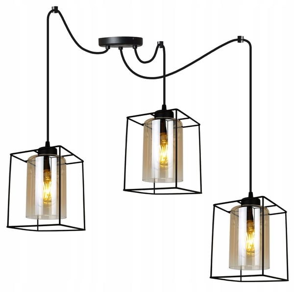 MODERNE ELEGANT HÆNGELAMPE MED GLASSKÆRM