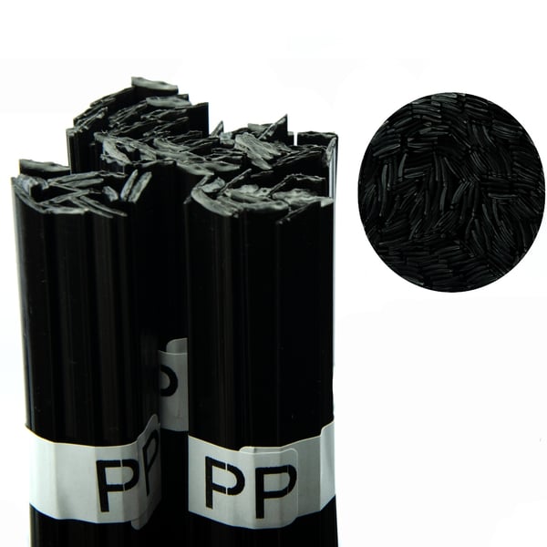 10x muoviliitoshitsausainetta PP musta 100g 8mm nauha