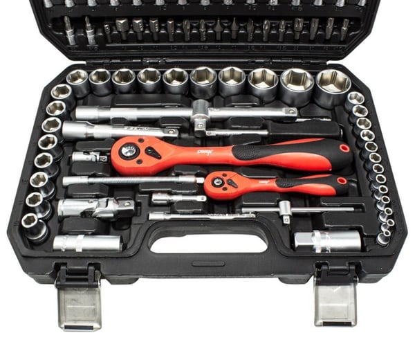 Værktøjssæt bits topnøgler 1/2'' 1/4'' 94 dele
