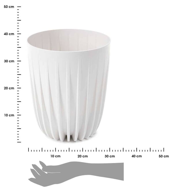 Avskalad ECO Recycling blomkruka vit
