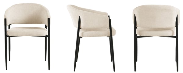 SARANO stoppad stol, beige tyg