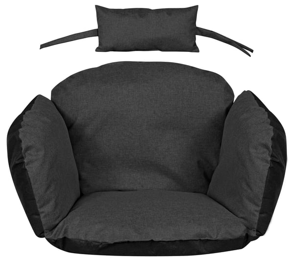 Havepude 112x113 cm til hængestol storkerede vandtæt sort Havepude 112x113 cm til hængestol storkerede vandtæt sort