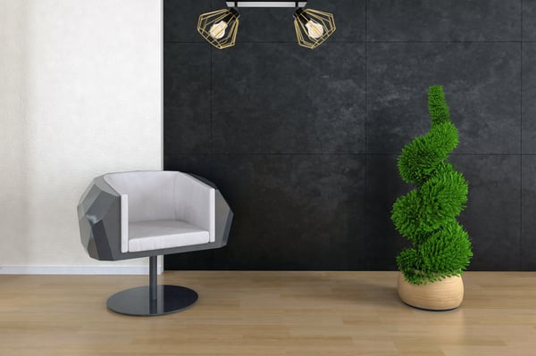 Lofthængende lampe med gylden LED-loftlampe
