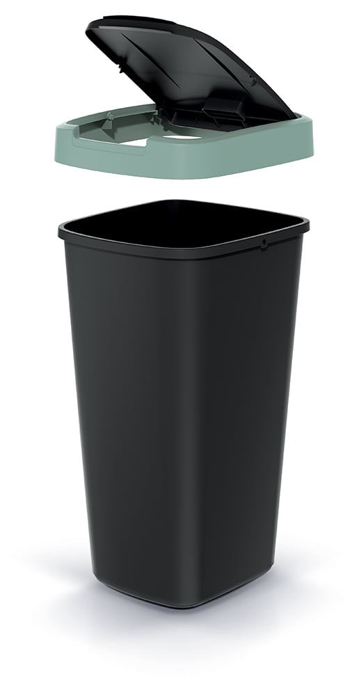25L COMPACTA Q -roskakori vaaleanvihreä | Musta