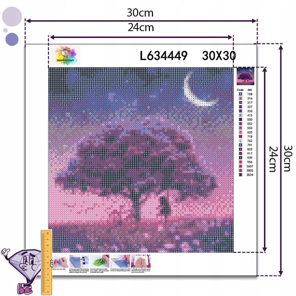 Ob_M_3 - Timanttimaalaus 30x30 - Luonto, Puu