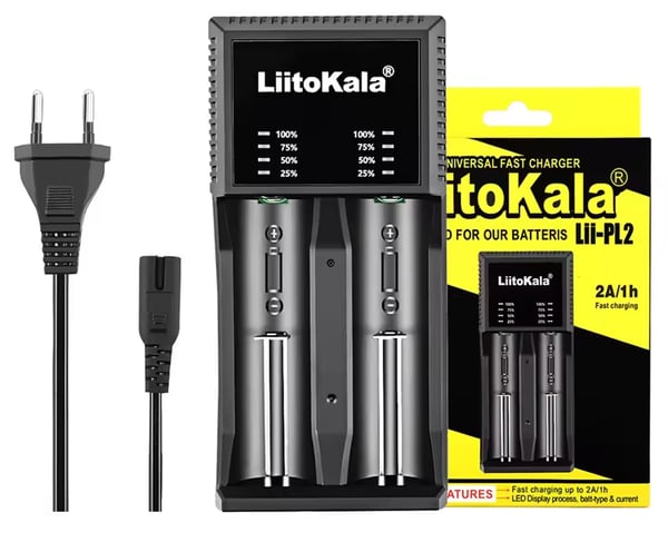 Universel lader til genopladelige batterier AAA 18650 LiitoKala Lii-PL2