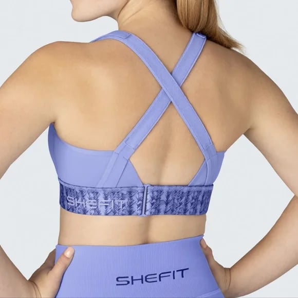Shefit justerbar sports-bh med medium støtte, blå XL