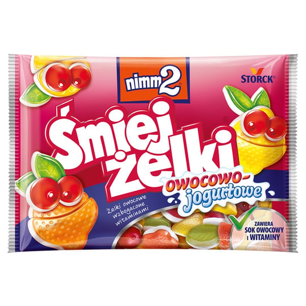 nimm2 Śmiej Hedelmäjogurttihyytelöt Vitamiineilla rikastetut hedelmähyytelöt 100 g