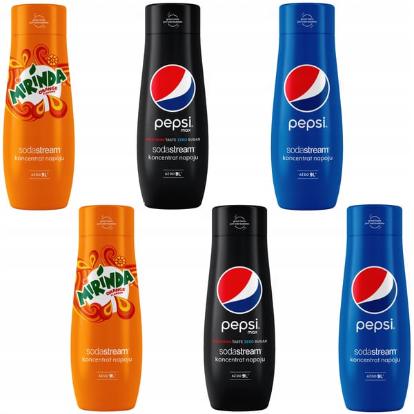 6 SodaStream-tiivistepakkaus 2 kpl (Pepsi + Pepsi MAX)