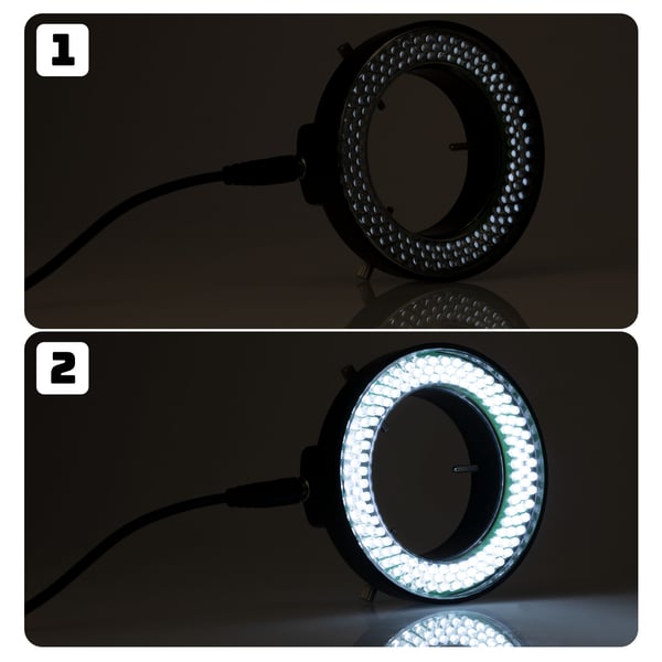 Justerbar 144xLED mikroskopbelysning