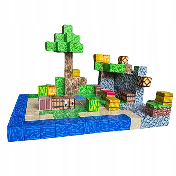 Magnetiske klodser Sæt med pædagogiske magnetiske klodser 212 stk. + figurer 066