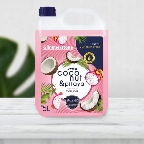 Skuumvaahto saippuadispenssereihin tuore kookos ja pitaja 5L
