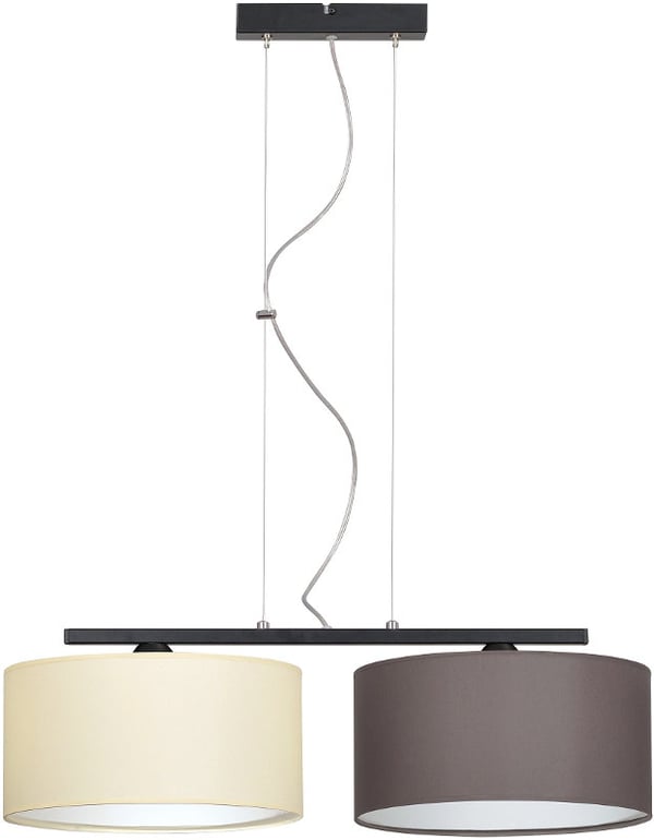 Moderne hængelampe, stofskærm, 2x60W LED