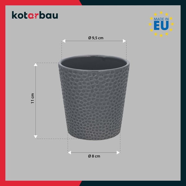 KOTARBAU® set med 11 cm keramisk blomkruka och 58 cm grönt växtställ, orkidéset