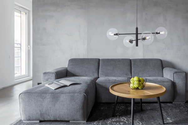 VICENZA HÆNGELAMPE SORT KROM 4 FLAD KLAR LAMPE E14