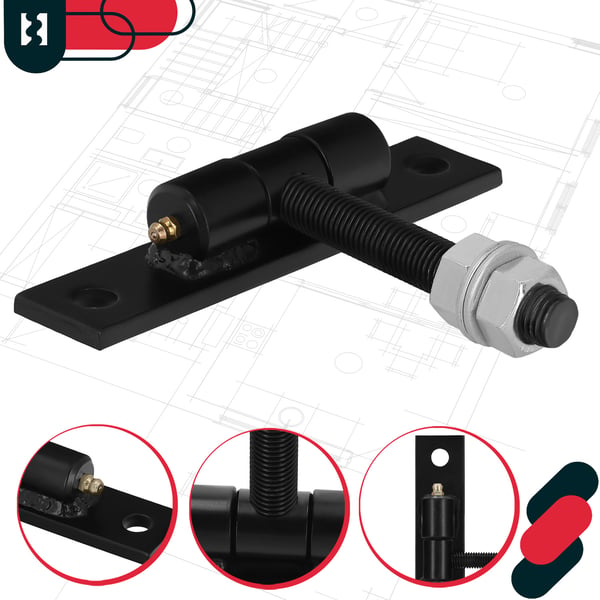 Kotarbau® Ruuvattava portin sarana rasvanipoilla porteille, oville, käyntioville, halkaisija 20 mm, M20, 2 kpl:n sarja
