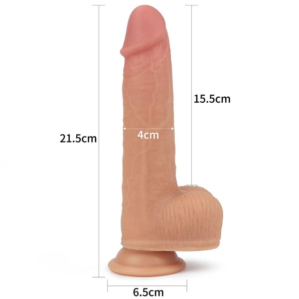 Lovetoy dildo dobbeltlags silikone roterende Anthony 8,5"