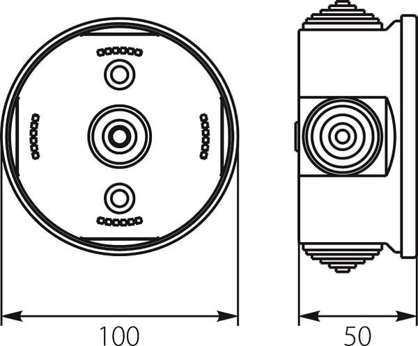 HERMEETTINEN PINTA-ASENNUSRASIA 100MM IP44 HARMAA PO-100 - E00000-88673