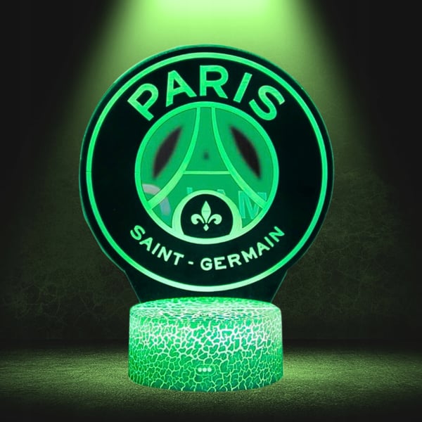 Paris Saint-Germain PSG 16 LED 3D Nattlampa för Barn + Fjärrkontroll