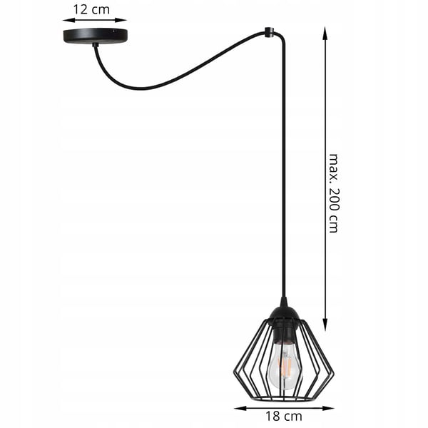 HÄNGANDE taklampa ljuskrona SPIDER loft E27 LED