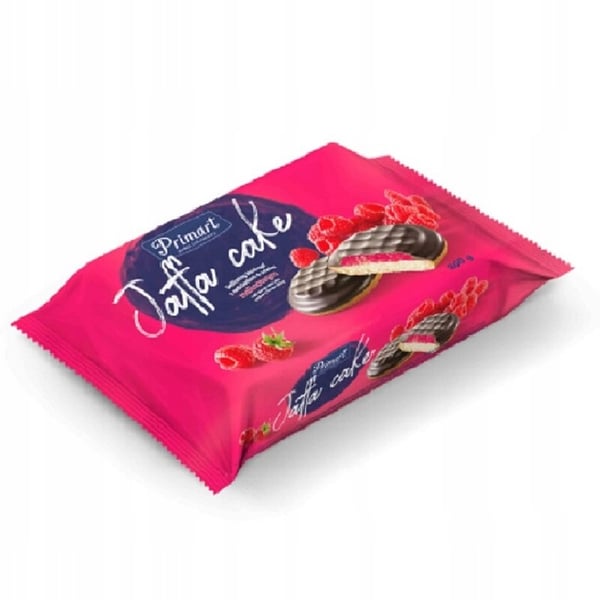 Primart Jaffa -keksit vadelmatäytteellä 260 g Primart Jaffa -keksit vadelmatäytteellä 260 g