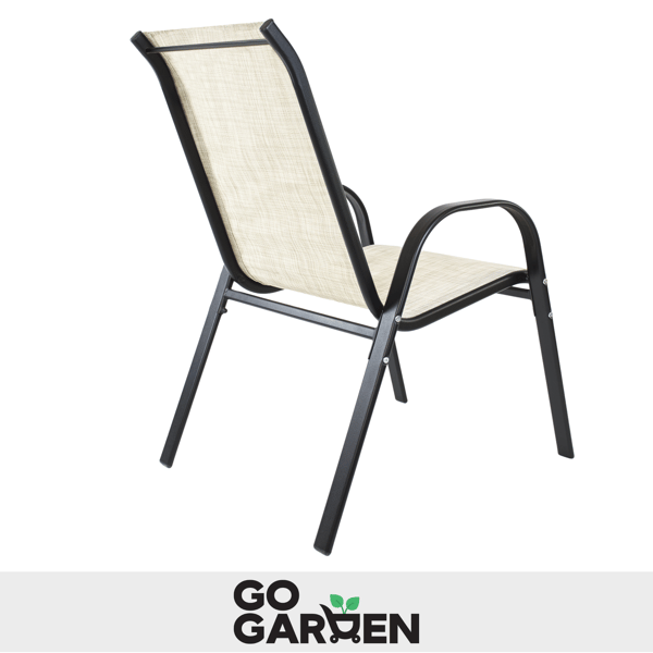 Metal havestole til altan terrasse havemøbelsæt beige x6