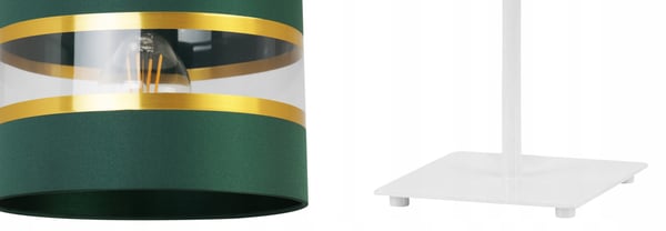 NATBORDLAMPE, ELEGANT GYLDET LAMPESKÆRM, 20 CM