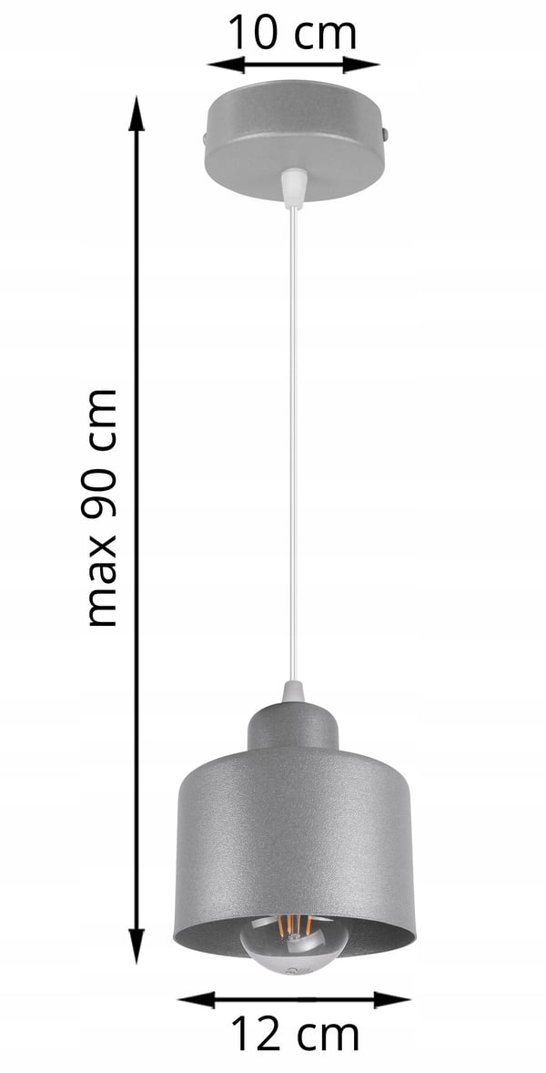 LED-lofthængende lampe i metal med lysekrone