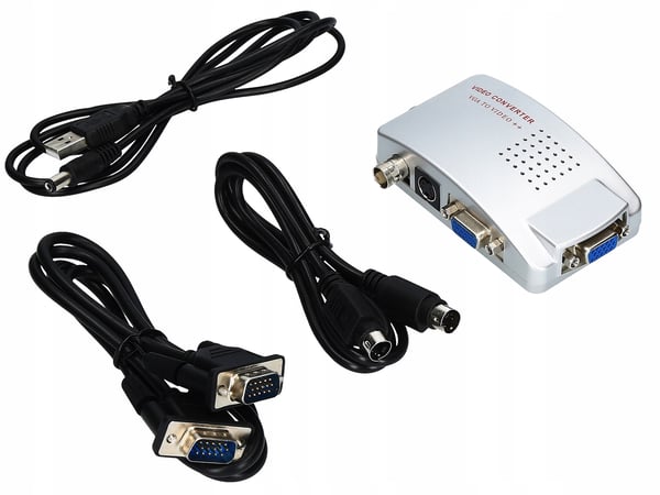VGA til BNC S-VIDEO VGA AV CINCH SIGNALKONVERTER OPTAGERSÆT