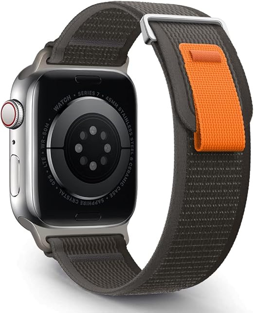 Apple Watch -ranneke 1/2/3/4/5/6/7/8/9/10/SE 42/44/45 musta-harmaa