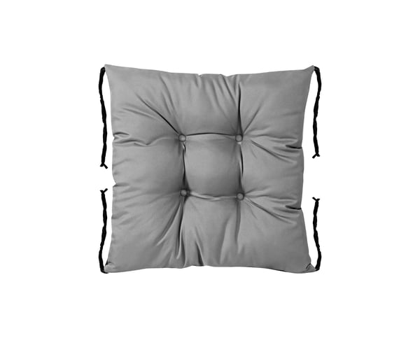 Havepude 42x42 cm til stol vandtæt grå