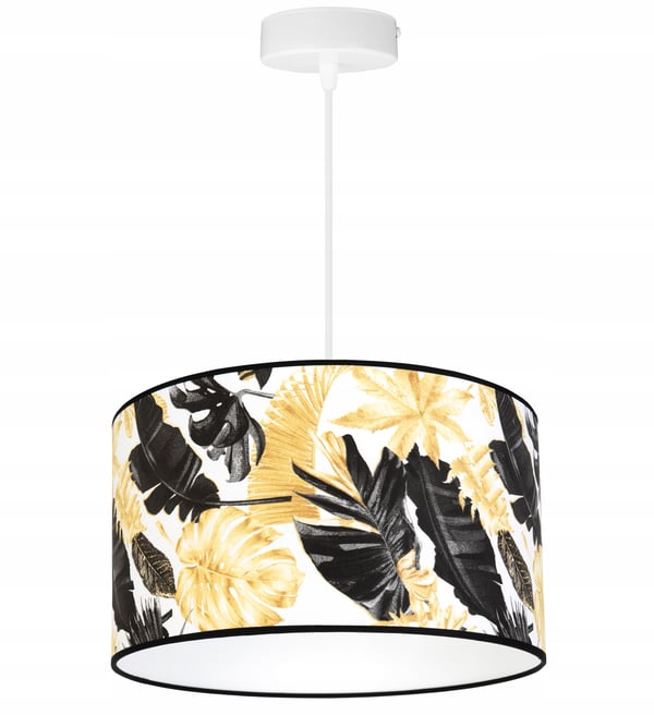 Lofthængende lampe, lampeskærm, gyldne blomster, LED