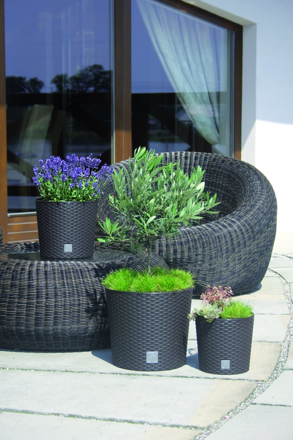 Rato rund blomkruka DRTUS300L med insats | Antracit