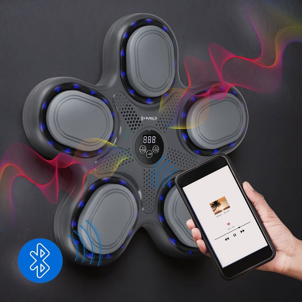TB11 Bluetooth elektronisk boksemål med musik og HMS-handsker