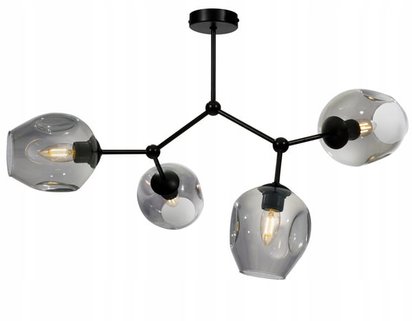 MODERN TAKLAMPA I GLAS ÖVER BORDET