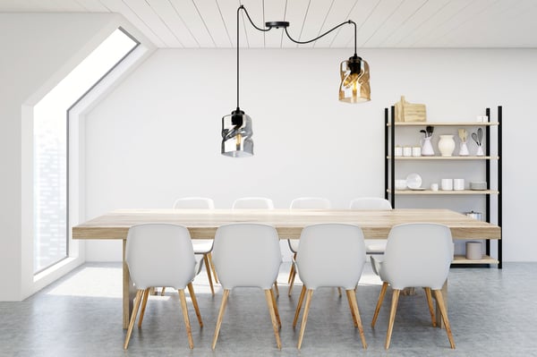 MODERNE HÆNGELAMPE MED EDDERKOK, GLASLYKRONE