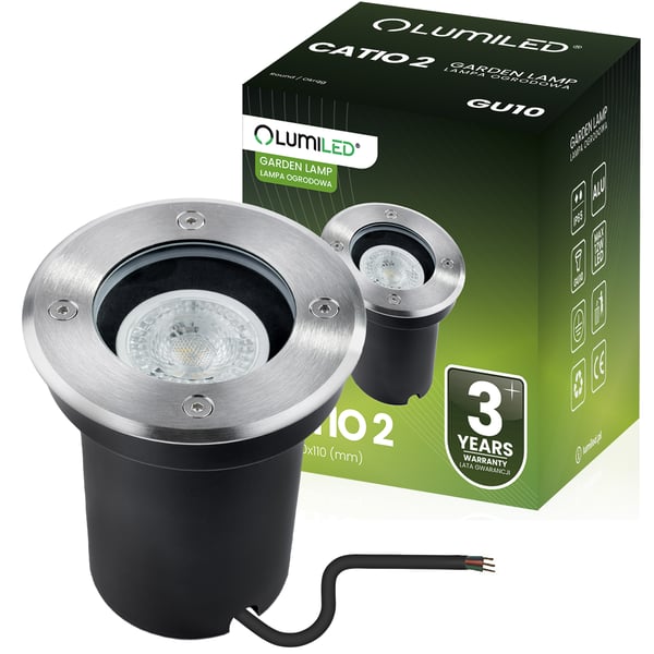 Maahan upotettava GU10 IP65 IK09 pyöreä CATIO 2 LUMILED -valaisin