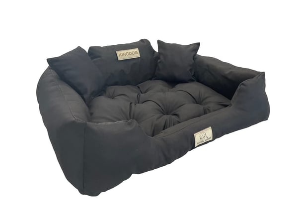 Koiran koju KINGDOG 115x95 cm personalisoitu vedenpitävä musta