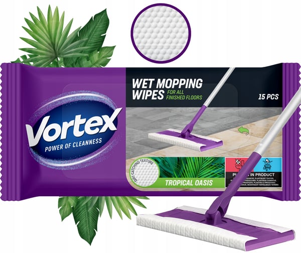 Vortex golvrenningsdukar 15 st Tropical Oasis