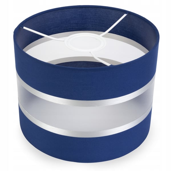 MODERNE LAMPESKÆRM 20 CM KROM STRIBE VALG AF 8 FARVER